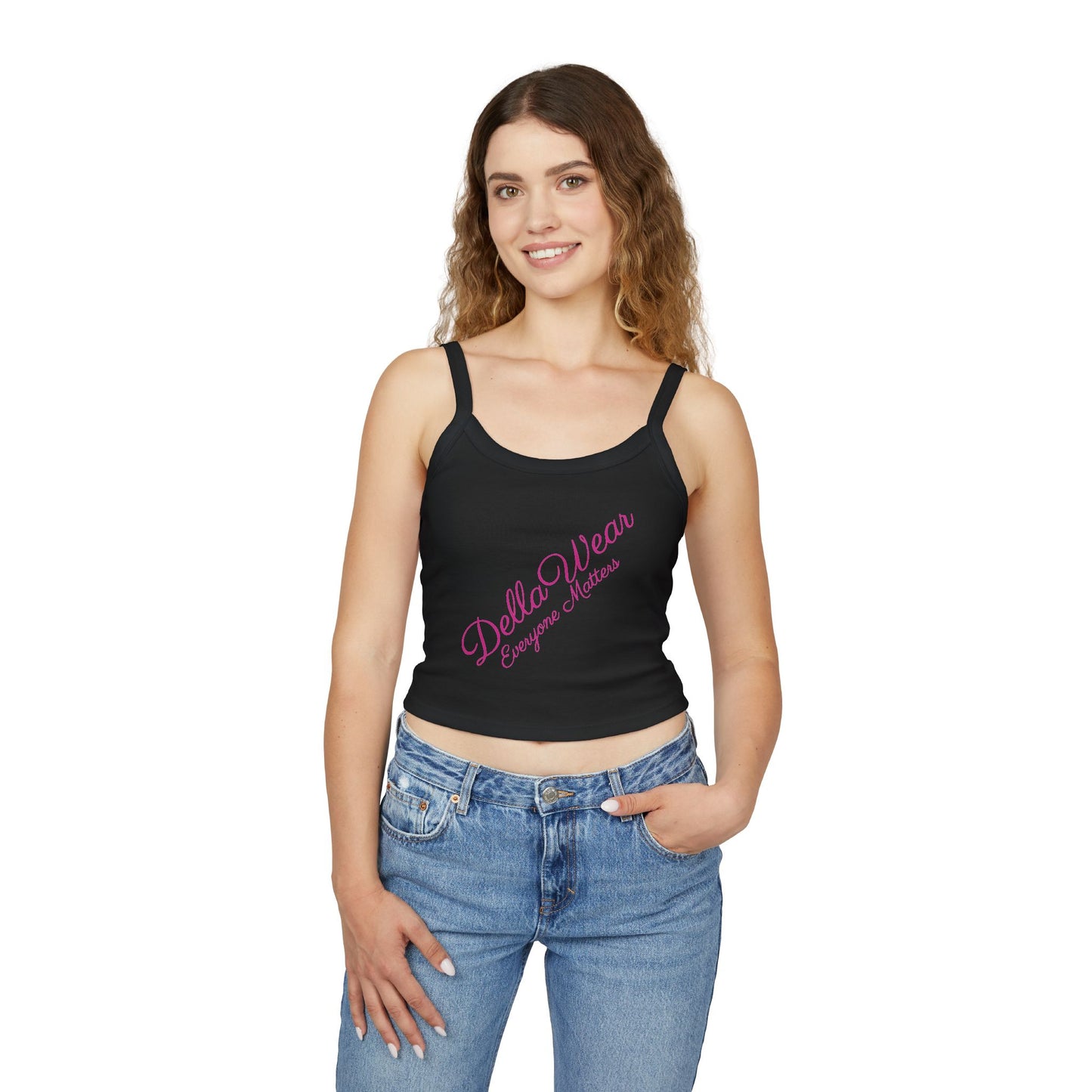 Della Wear Women's Spaghetti Strap Tank Top - Summer Style, Casual Wear, Gift for Her, Everyday Essentials, Positive Message Top
