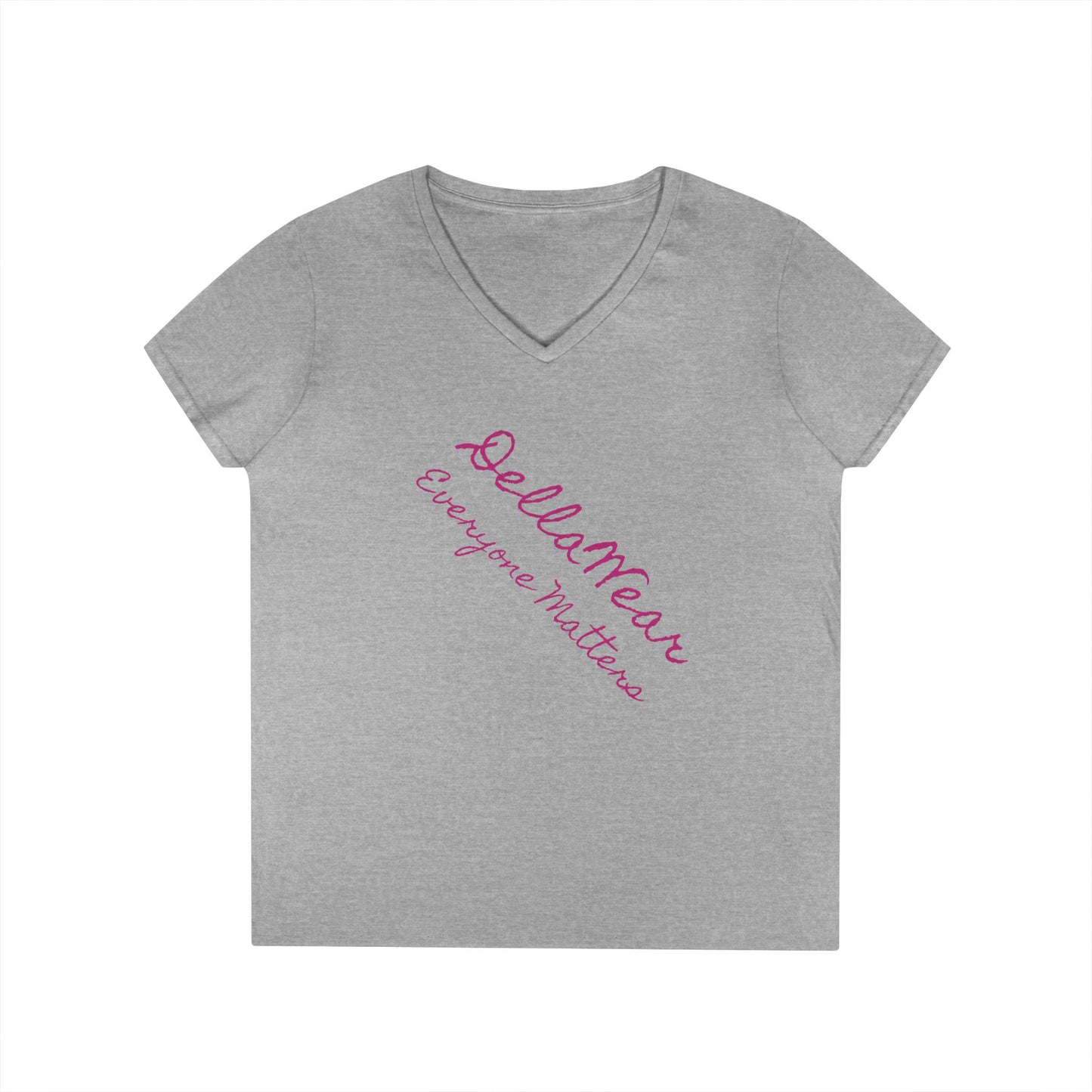 Empowering Ladies' V-Neck T-Shirt - Everyone Matters | Casual Wear, Gift for Her, Motivational Apparel, Inspirational Fashion