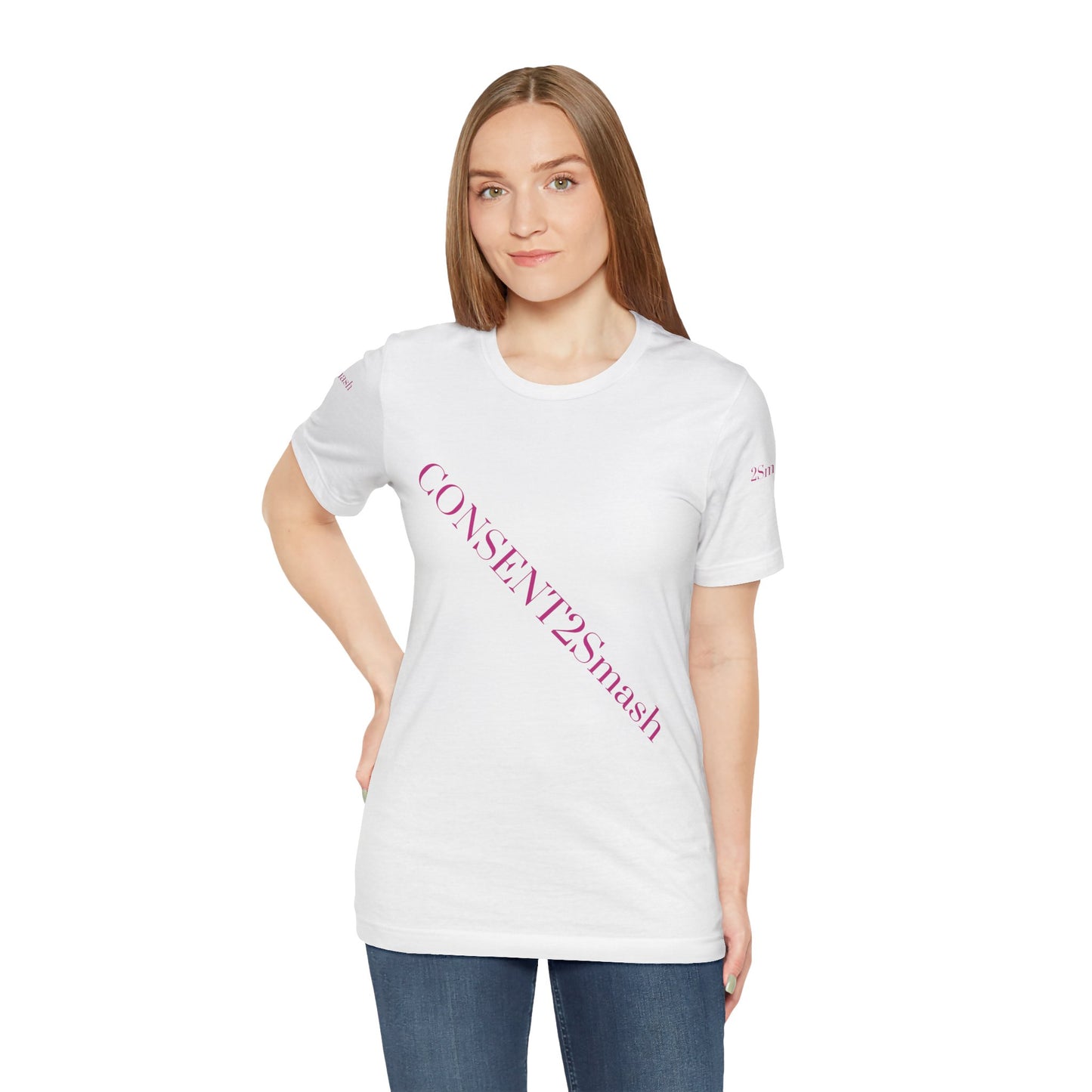 Consent 2 Smash Tee - Unisex Jersey Short Sleeve T-Shirt, Empowerment Apparel, Gender Equality, Affirmative Consent, LGBTQ+ Pride
