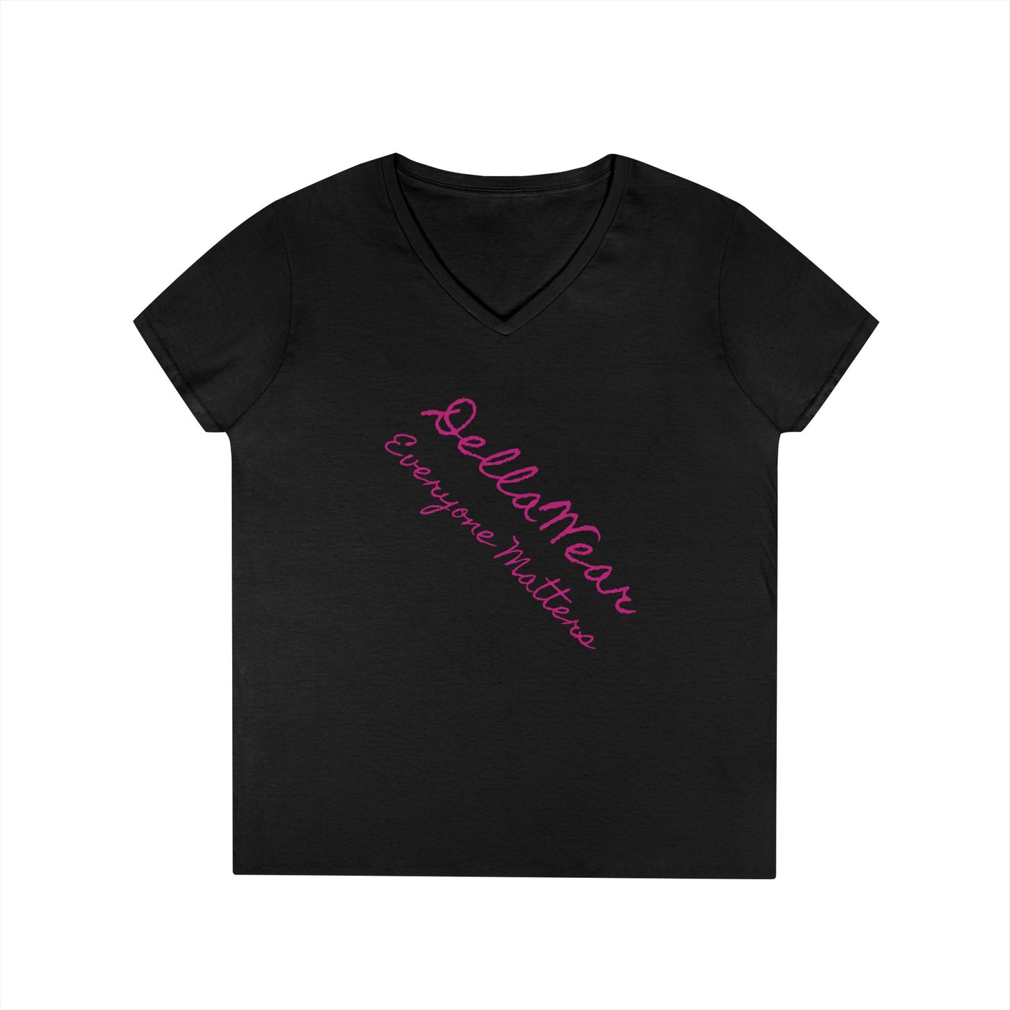 Empowering Ladies' V-Neck T-Shirt - Everyone Matters | Casual Wear, Gift for Her, Motivational Apparel, Inspirational Fashion