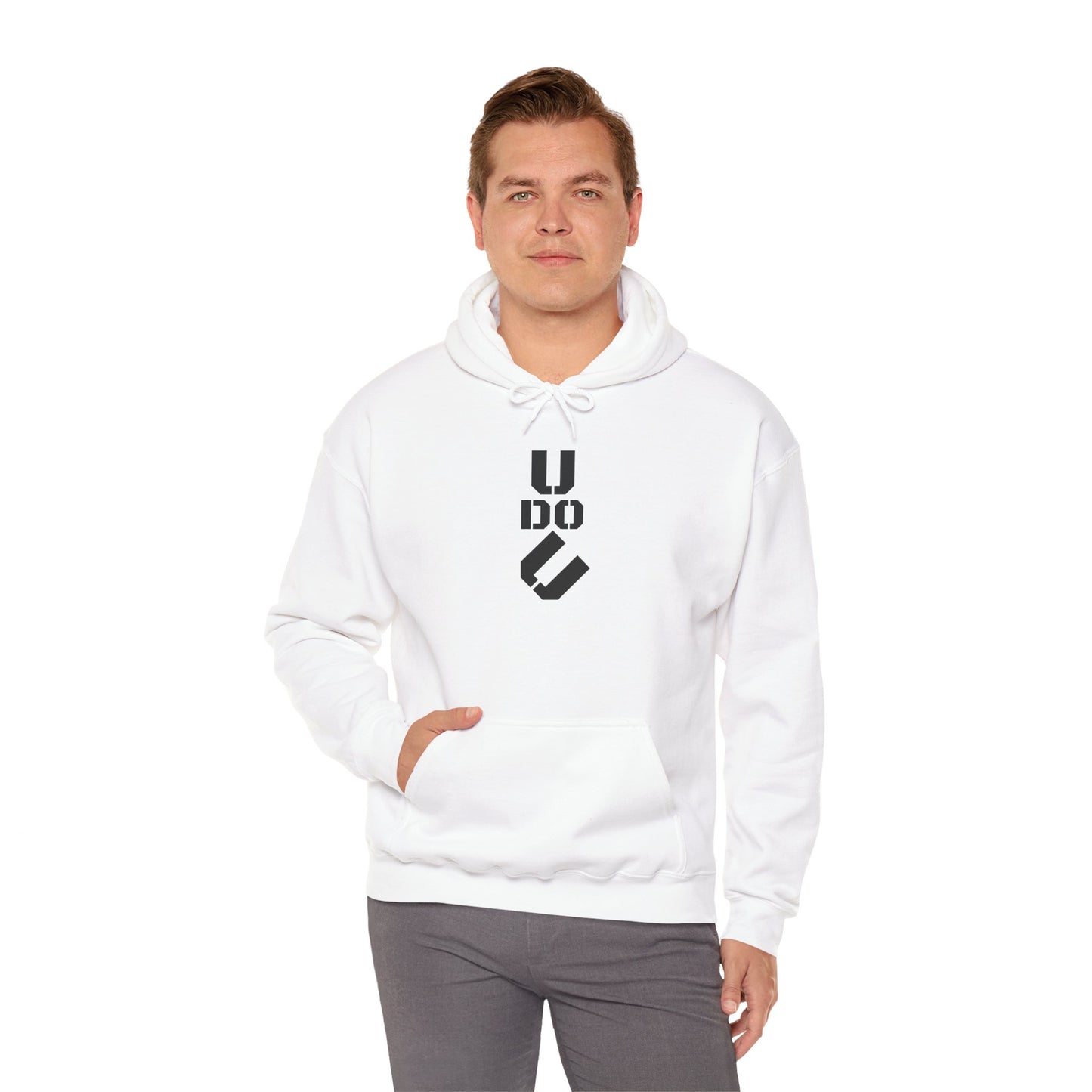 Unisex Heavy Blend Hoodie with Unique 'U DO U' Design, Perfect for Casual Wear, Gift for Friends, and Cozy Nights in