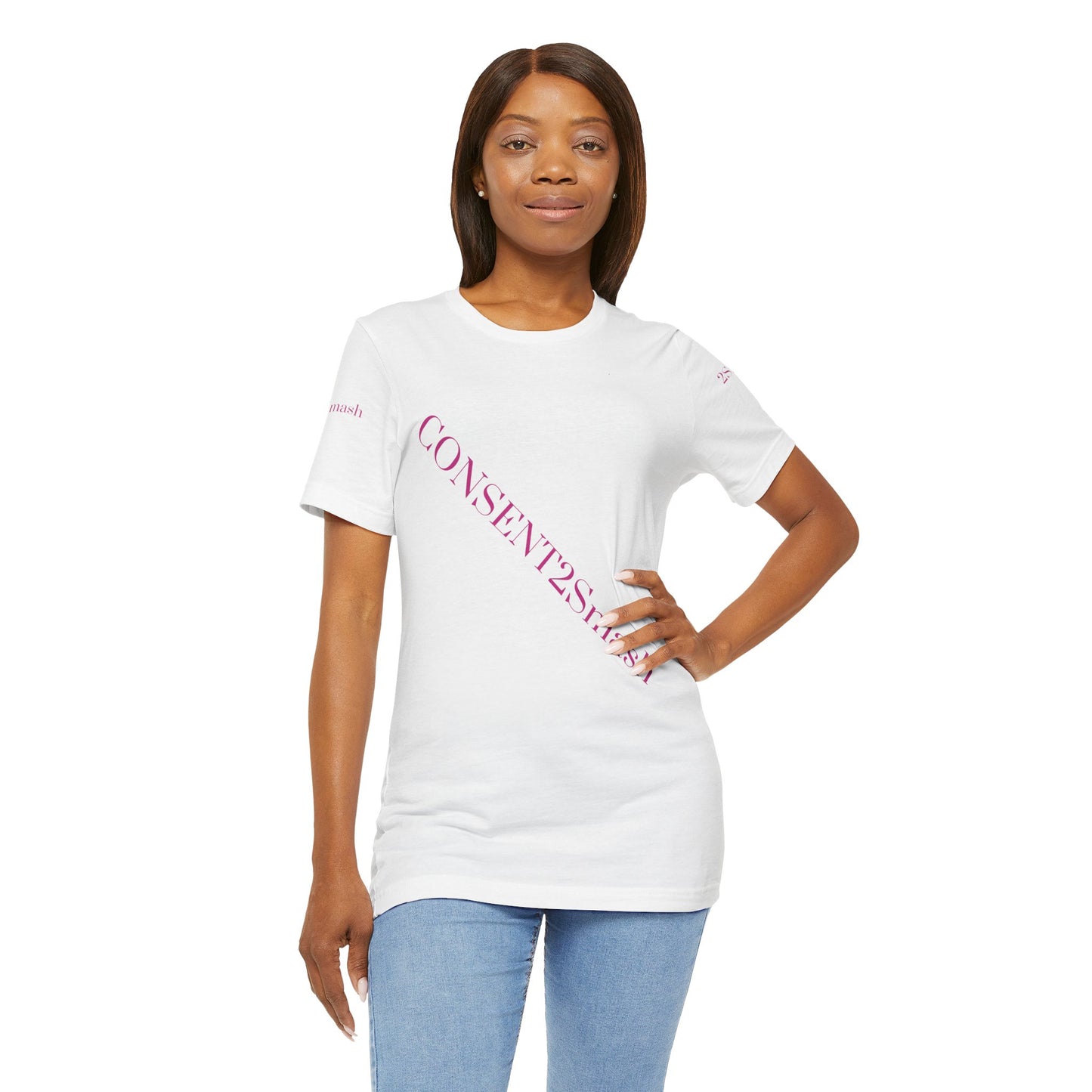 Consent 2 Smash Tee - Unisex Jersey Short Sleeve T-Shirt, Empowerment Apparel, Gender Equality, Affirmative Consent, LGBTQ+ Pride