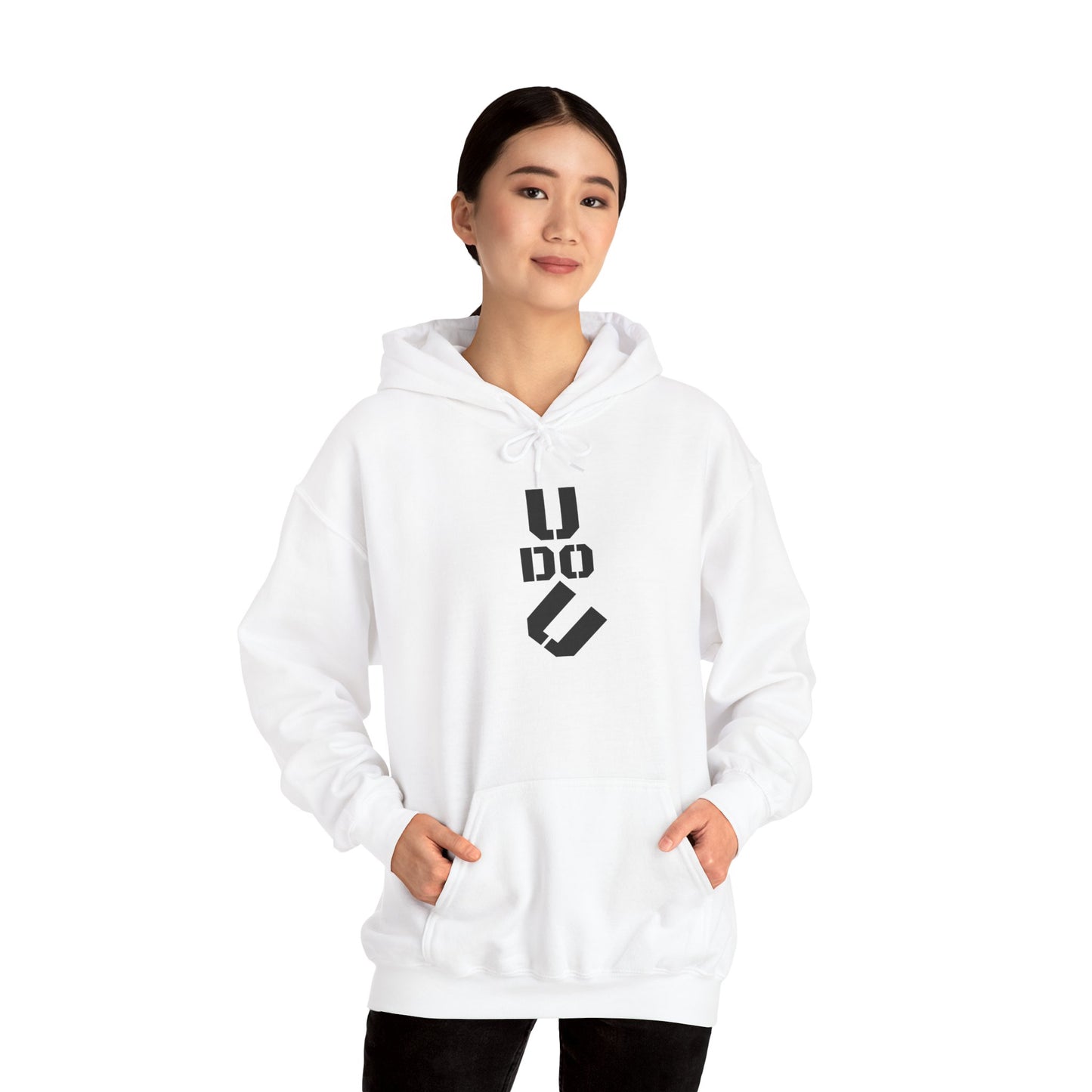 Unisex Heavy Blend Hoodie with Unique 'U DO U' Design, Perfect for Casual Wear, Gift for Friends, and Cozy Nights in