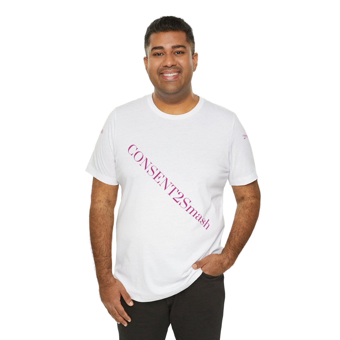 Consent 2 Smash Tee - Unisex Jersey Short Sleeve T-Shirt, Empowerment Apparel, Gender Equality, Affirmative Consent, LGBTQ+ Pride