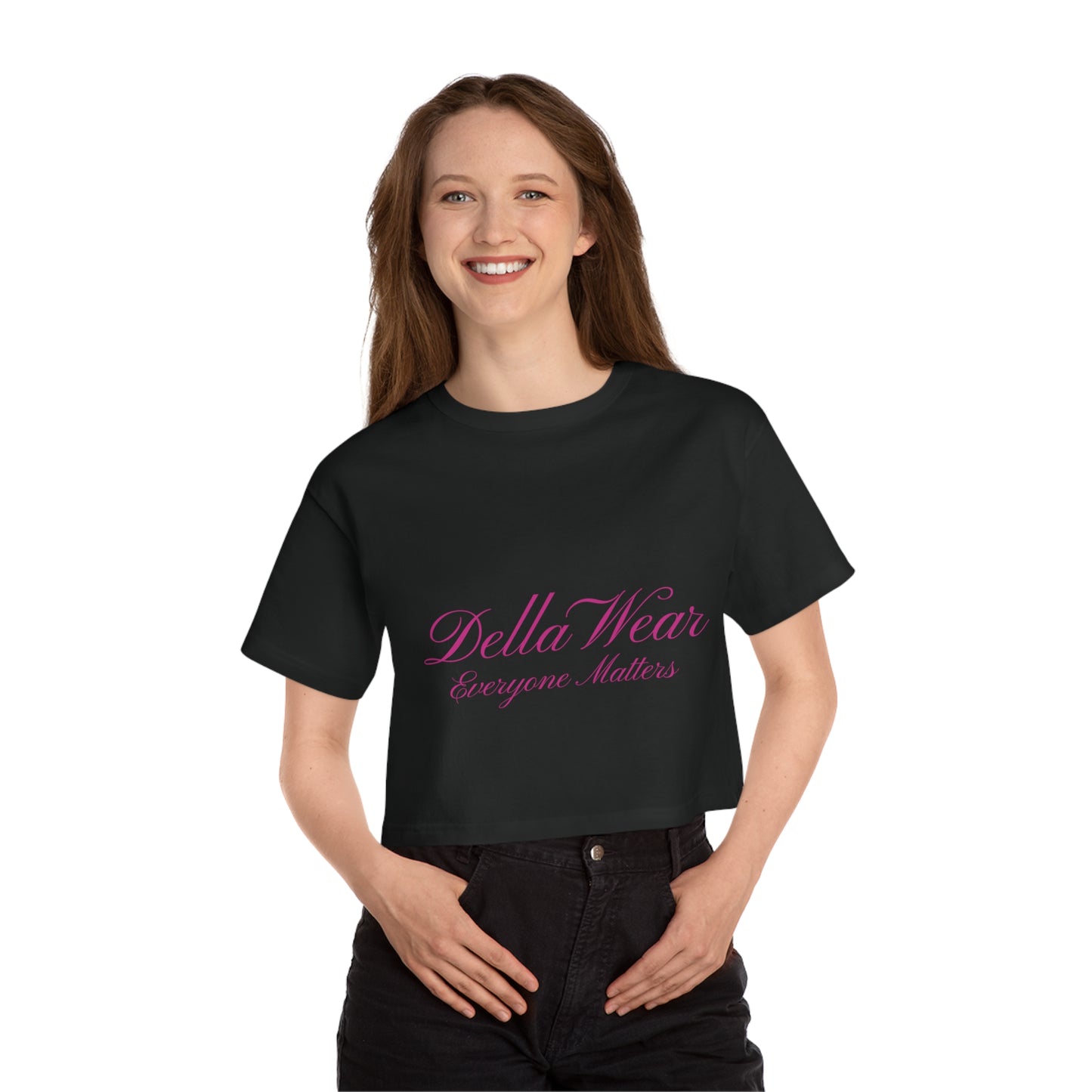 Cropped T-Shirt - DellaWear Everyone Matters, Trendy Crop Top, Empowering Apparel, Gift for Her, Casual Fashion