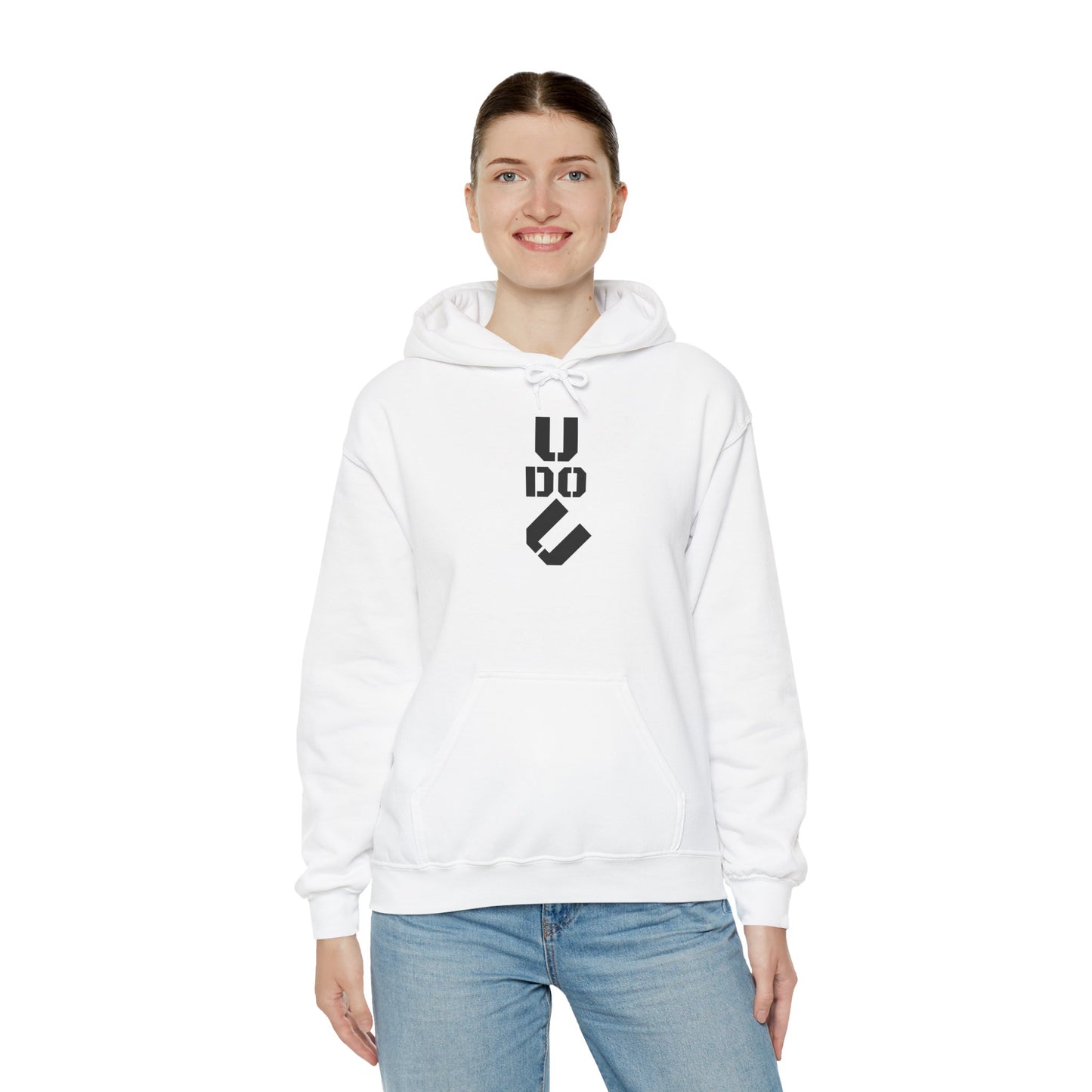 Unisex Heavy Blend Hoodie with Unique 'U DO U' Design, Perfect for Casual Wear, Gift for Friends, and Cozy Nights in