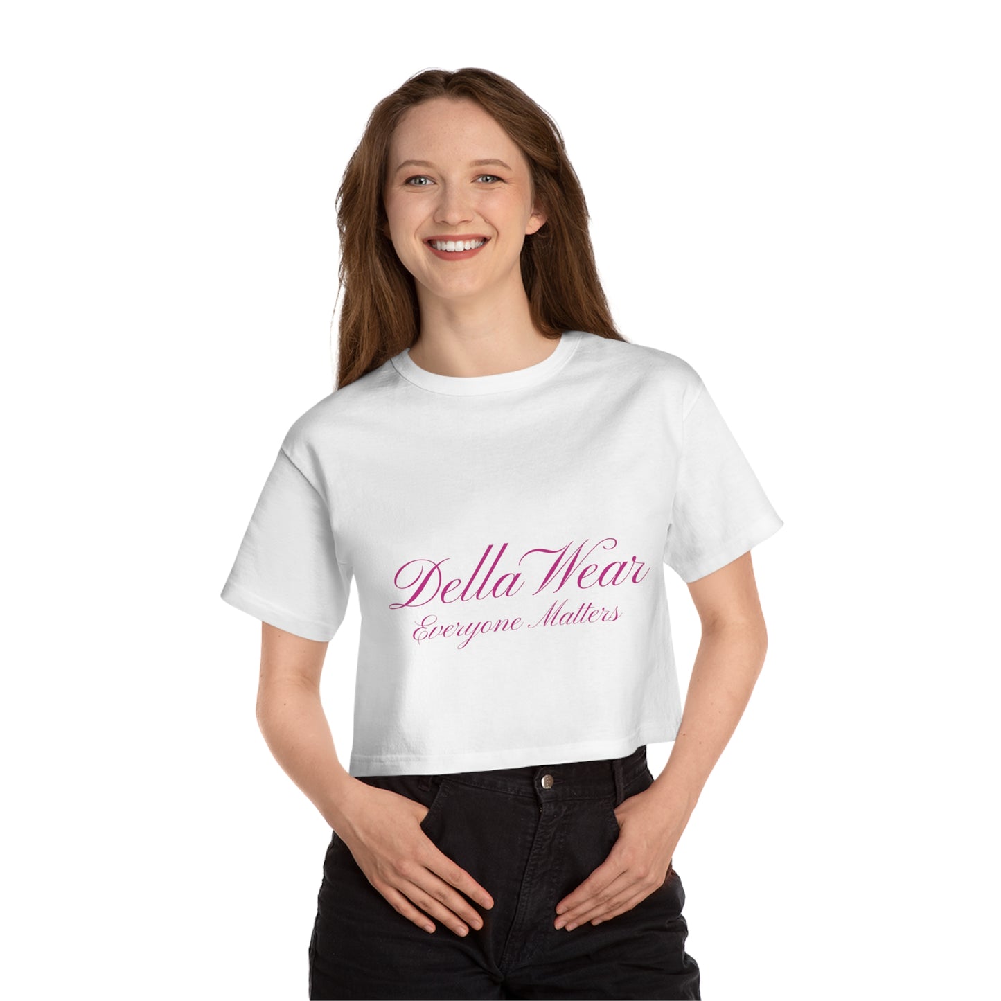 Cropped T-Shirt - DellaWear Everyone Matters, Trendy Crop Top, Empowering Apparel, Gift for Her, Casual Fashion