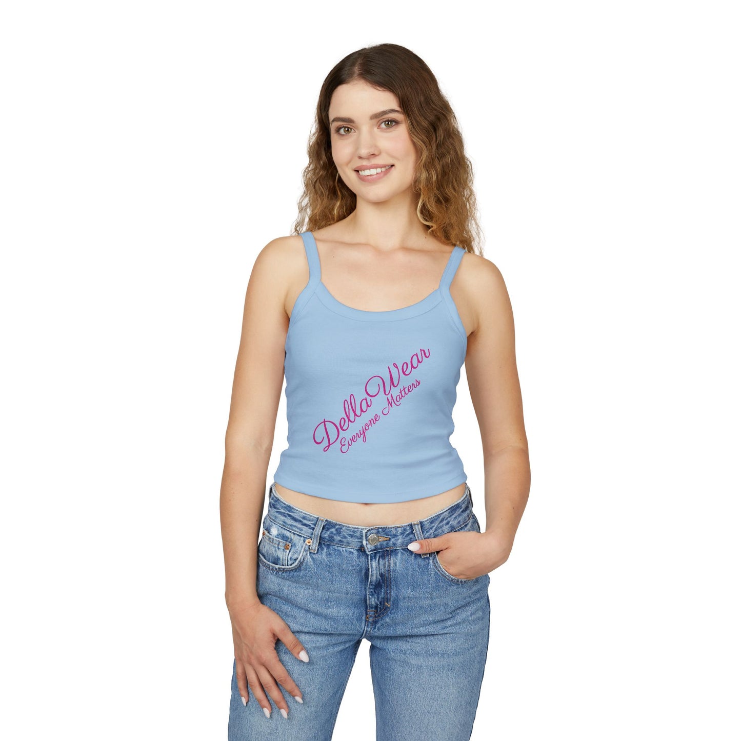 Della Wear Women's Spaghetti Strap Tank Top - Summer Style, Casual Wear, Gift for Her, Everyday Essentials, Positive Message Top