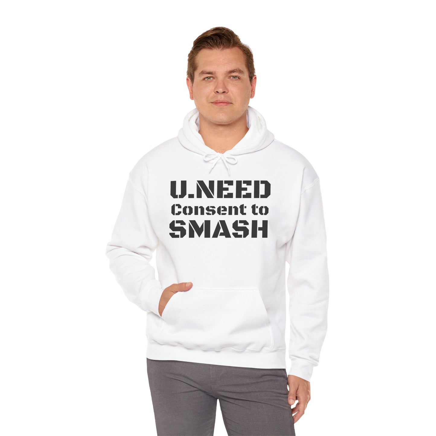 Consent to Smash Hoodie | Unisex Heavy Blend Sweater, Casual Wear, Gift for Gamers, Streetwear Hoodie, Unique Trendy Clothing