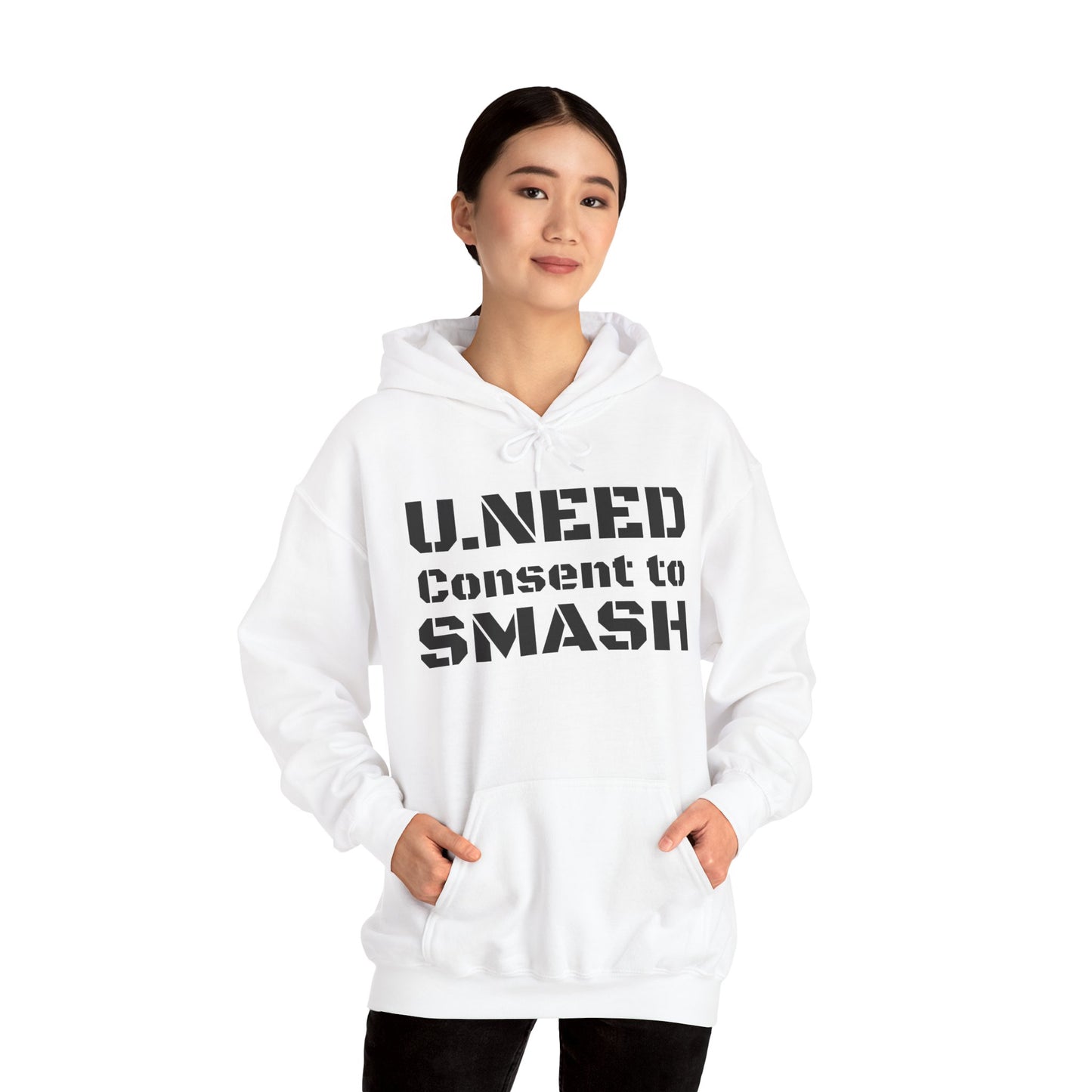 Consent to Smash Hoodie | Unisex Heavy Blend Sweater, Casual Wear, Gift for Gamers, Streetwear Hoodie, Unique Trendy Clothing