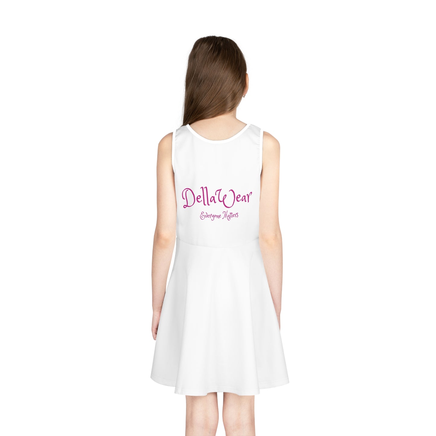 Girls' Sleeveless Sundress - Cute Summer Outfit, Playful Dress, Birthday Gift, Lightweight Sundress, Toddler Girl Fashion