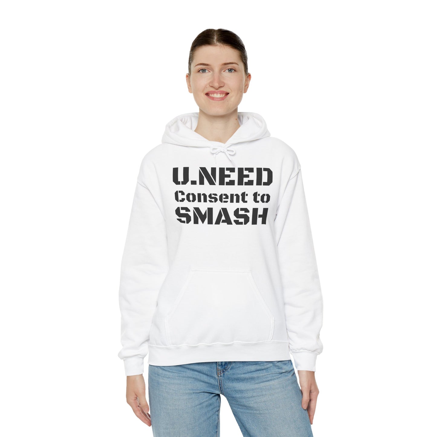 Consent to Smash Hoodie | Unisex Heavy Blend Sweater, Casual Wear, Gift for Gamers, Streetwear Hoodie, Unique Trendy Clothing