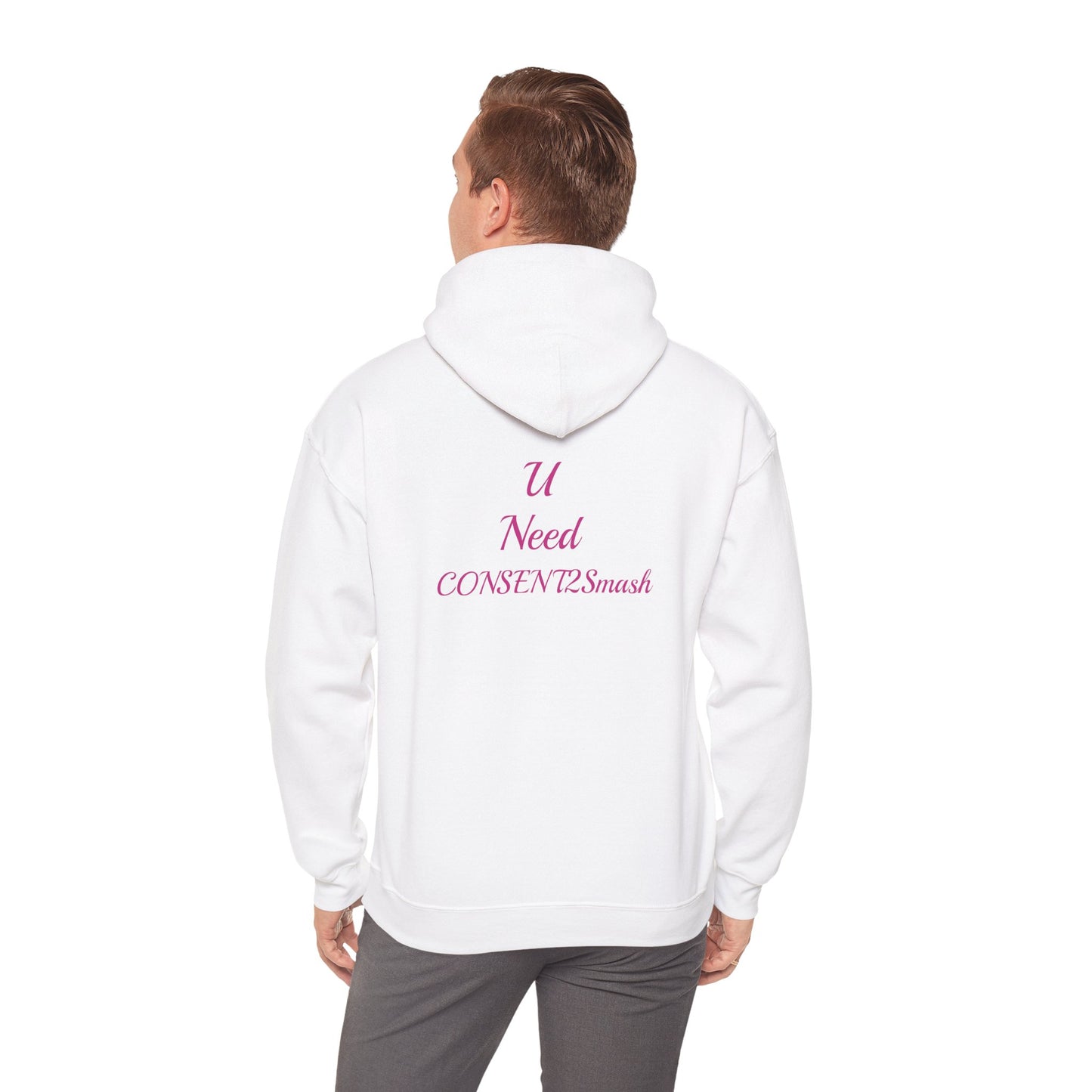 Consent to Smash Hooded Sweatshirt, Cozy Hoodie, Unisex Casual Wear, Streetwear, Gifts for Friends, Fun Party Outfit, Statements