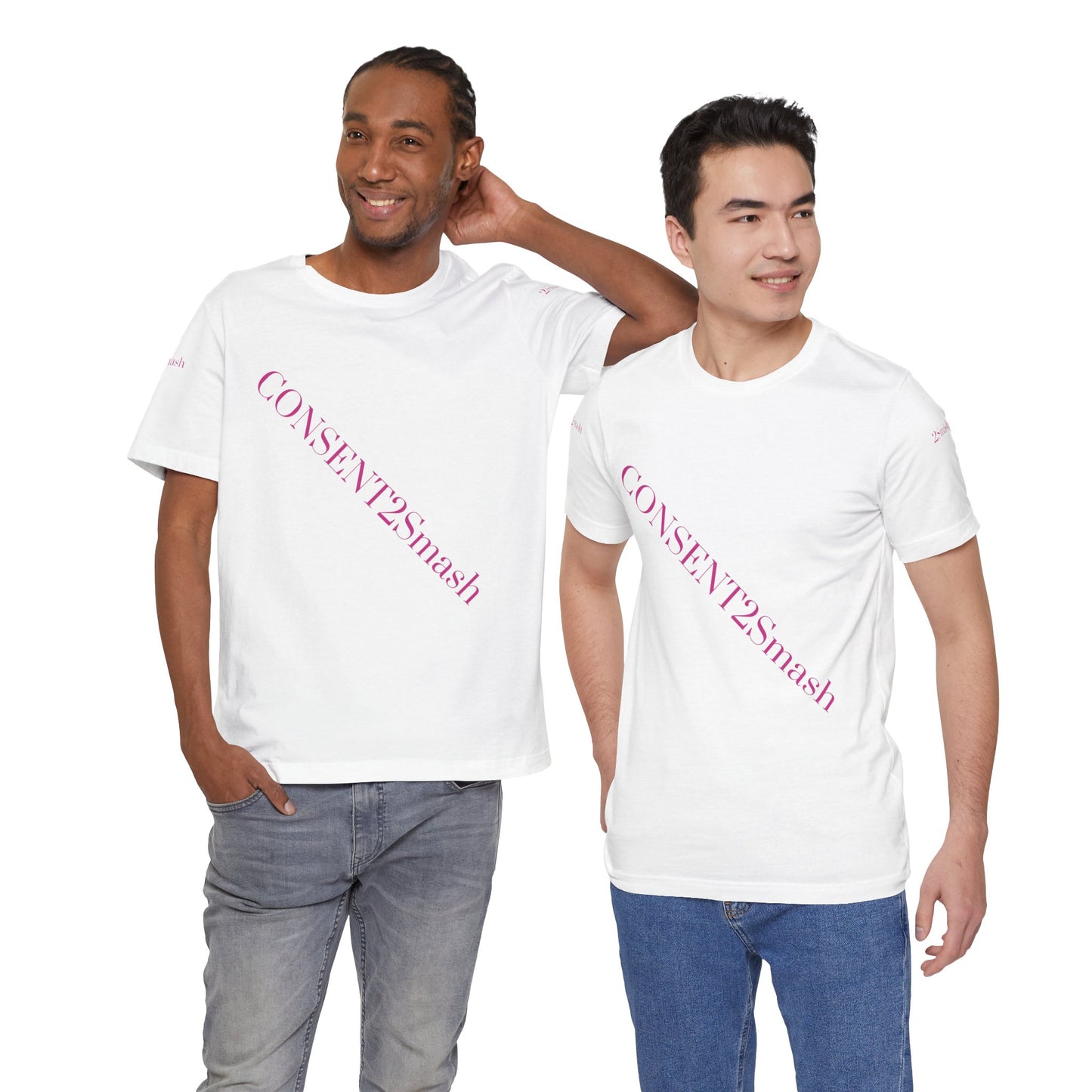 Consent 2 Smash Tee - Unisex Jersey Short Sleeve T-Shirt, Empowerment Apparel, Gender Equality, Affirmative Consent, LGBTQ+ Pride