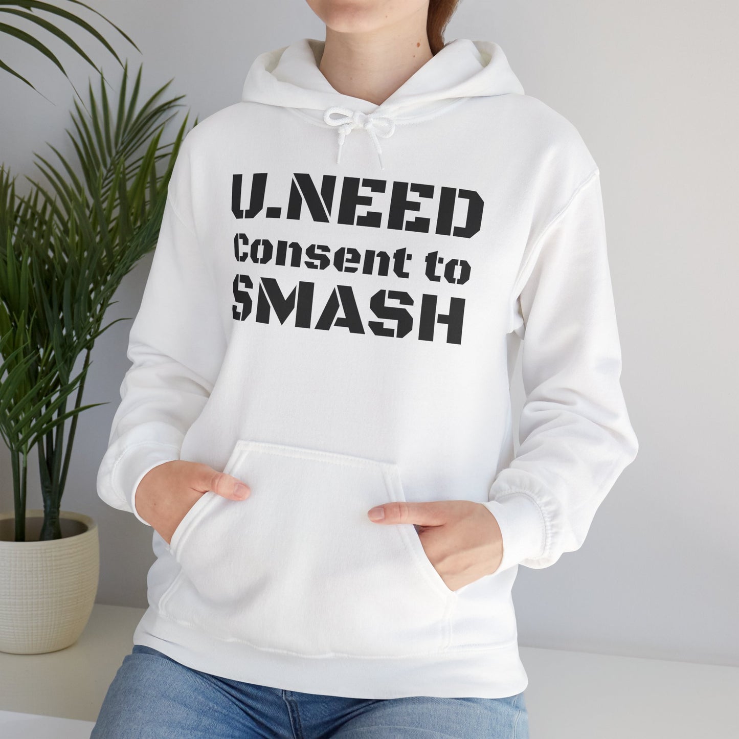 Consent to Smash Hoodie | Unisex Heavy Blend Sweater, Casual Wear, Gift for Gamers, Streetwear Hoodie, Unique Trendy Clothing