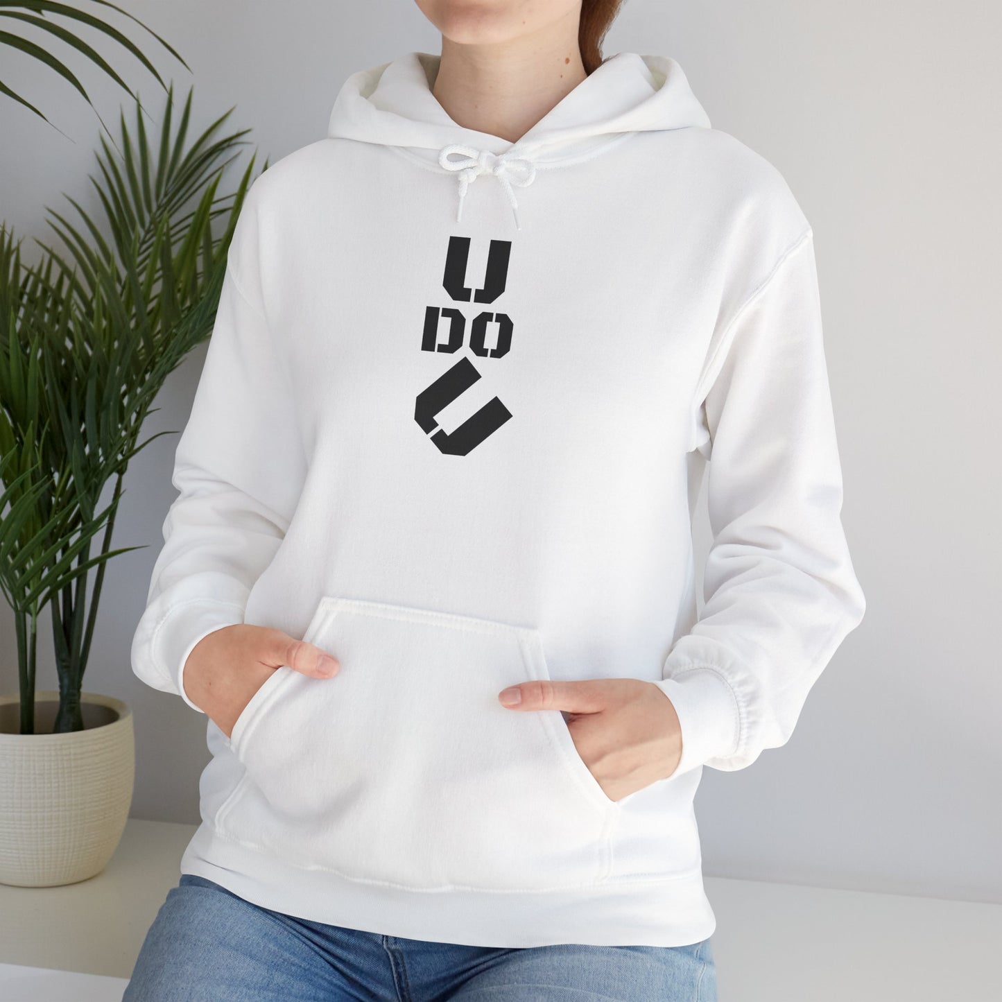 Unisex Heavy Blend Hoodie with Unique 'U DO U' Design, Perfect for Casual Wear, Gift for Friends, and Cozy Nights in