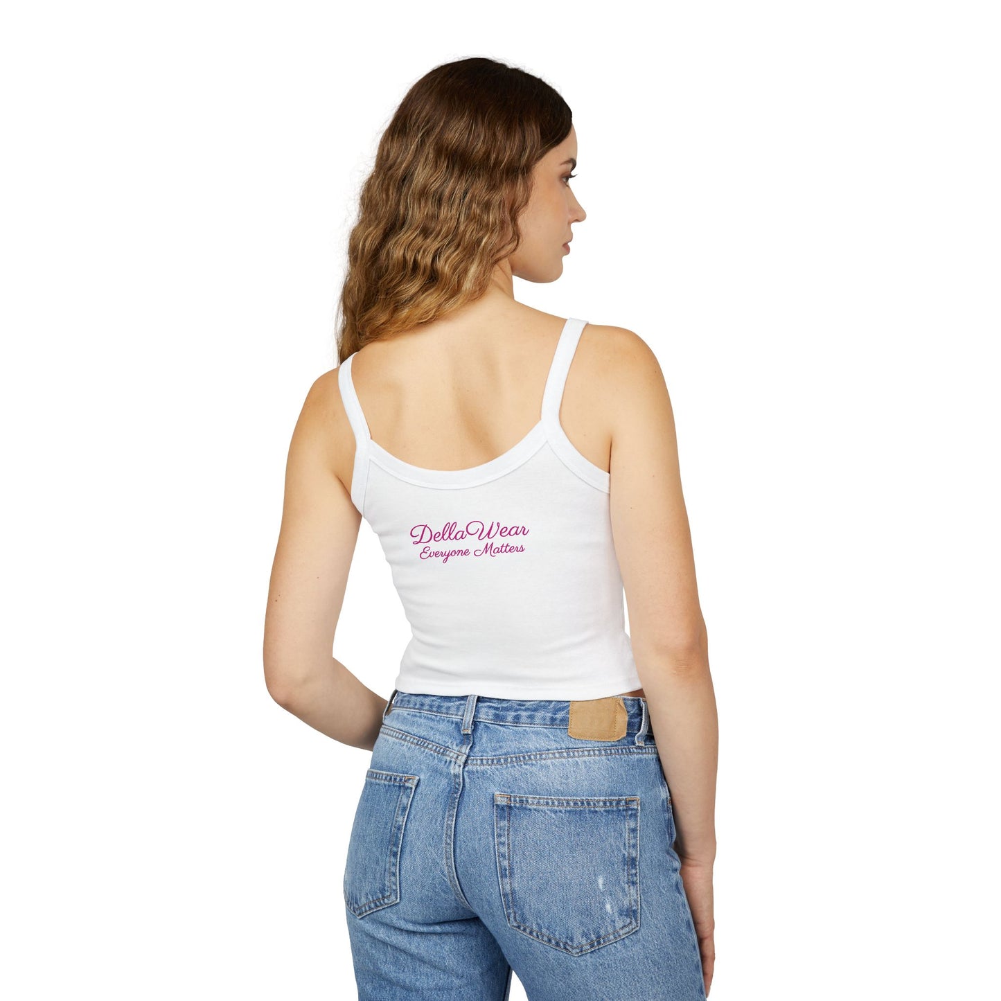 Della Wear Women's Spaghetti Strap Tank Top - Summer Style, Casual Wear, Gift for Her, Everyday Essentials, Positive Message Top