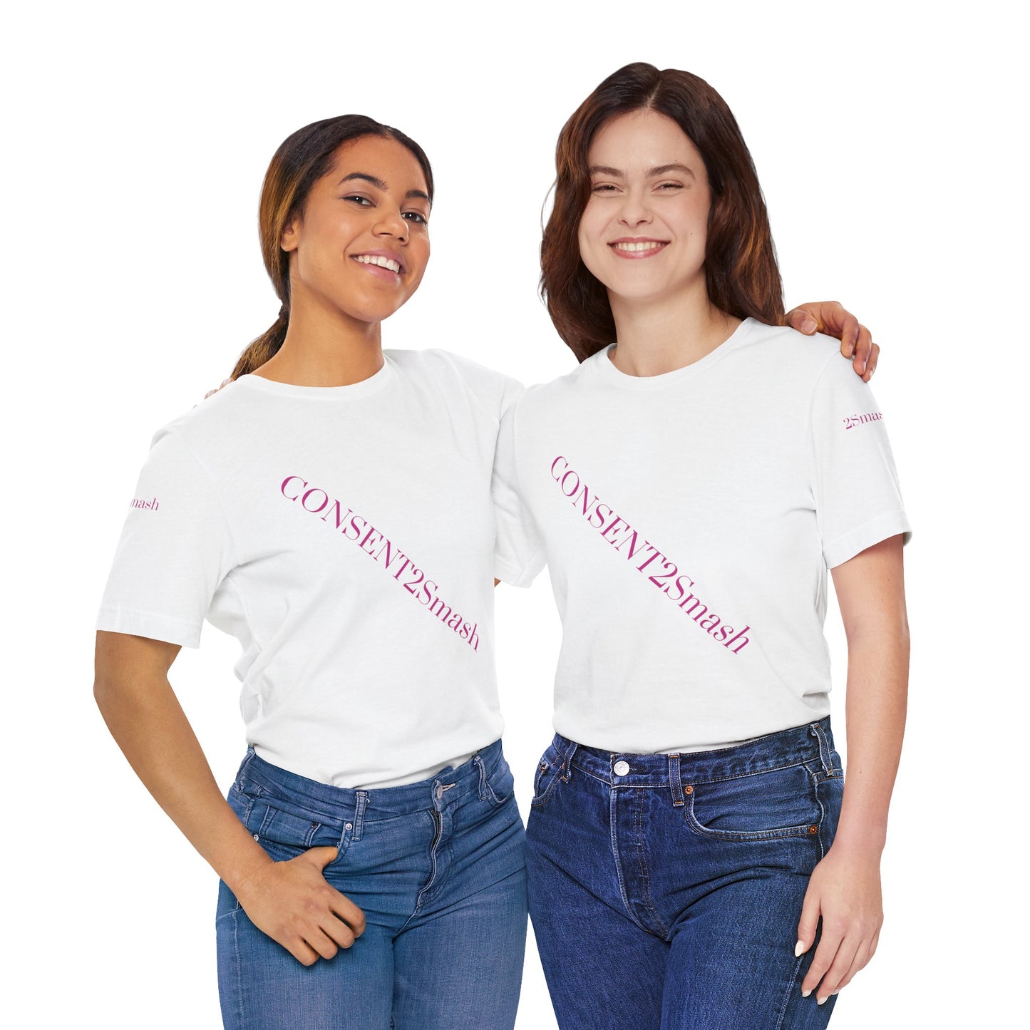 Consent 2 Smash Tee - Unisex Jersey Short Sleeve T-Shirt, Empowerment Apparel, Gender Equality, Affirmative Consent, LGBTQ+ Pride