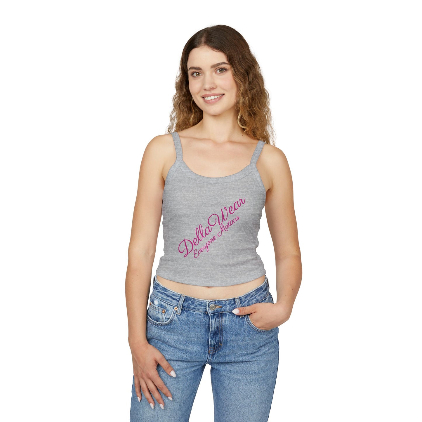 Della Wear Women's Spaghetti Strap Tank Top - Summer Style, Casual Wear, Gift for Her, Everyday Essentials, Positive Message Top
