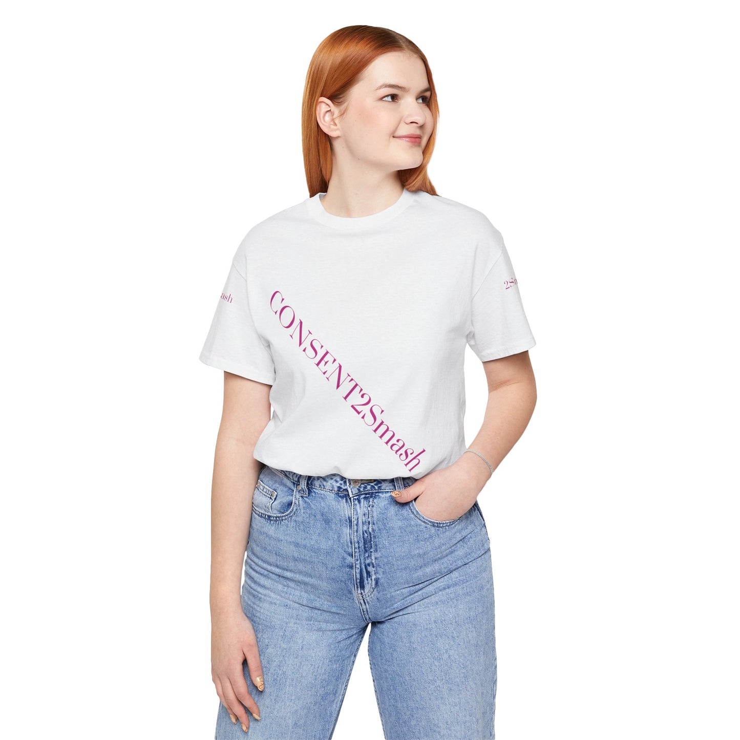 Consent 2 Smash Tee - Unisex Jersey Short Sleeve T-Shirt, Empowerment Apparel, Gender Equality, Affirmative Consent, LGBTQ+ Pride