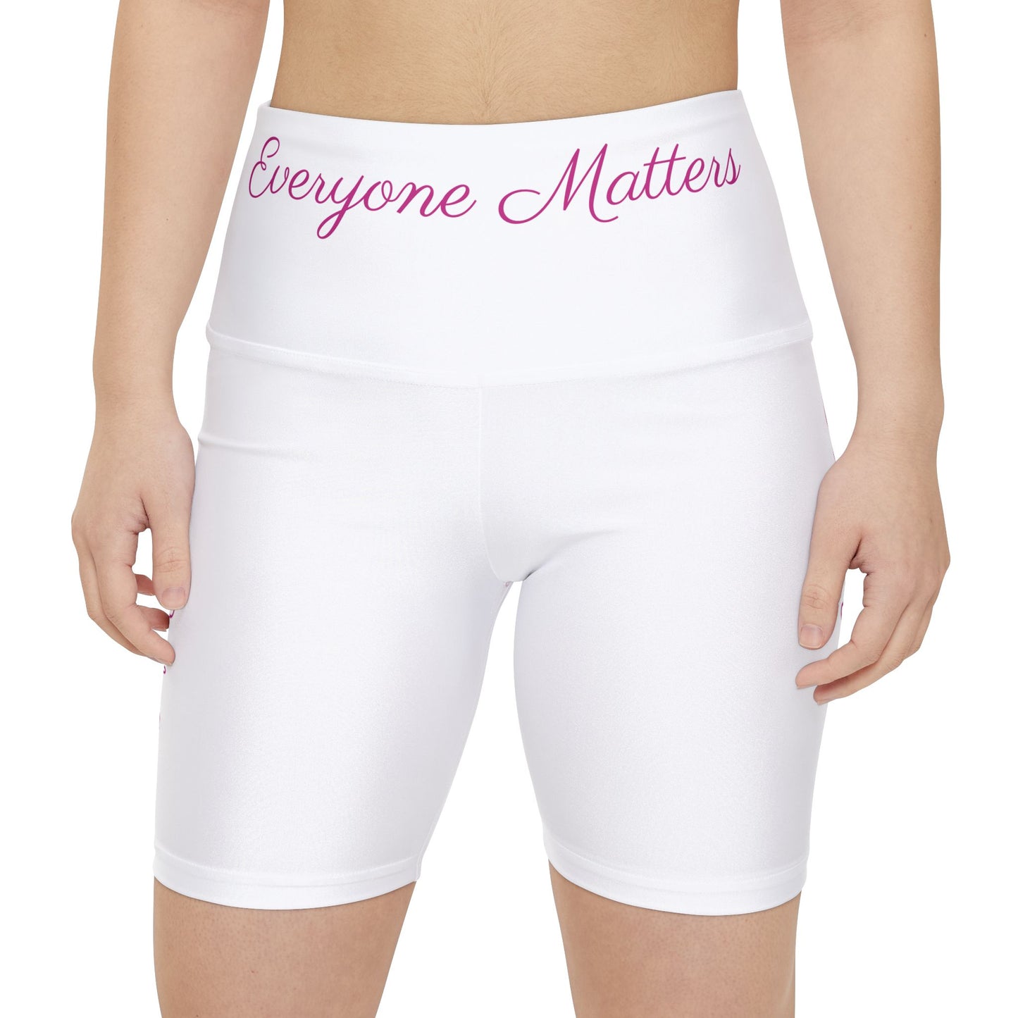 Empowering Women's Workout Shorts - Everyone Matters Motivational Fit, Exercise, Pilates, Gym, Yoga, Fitness Gear