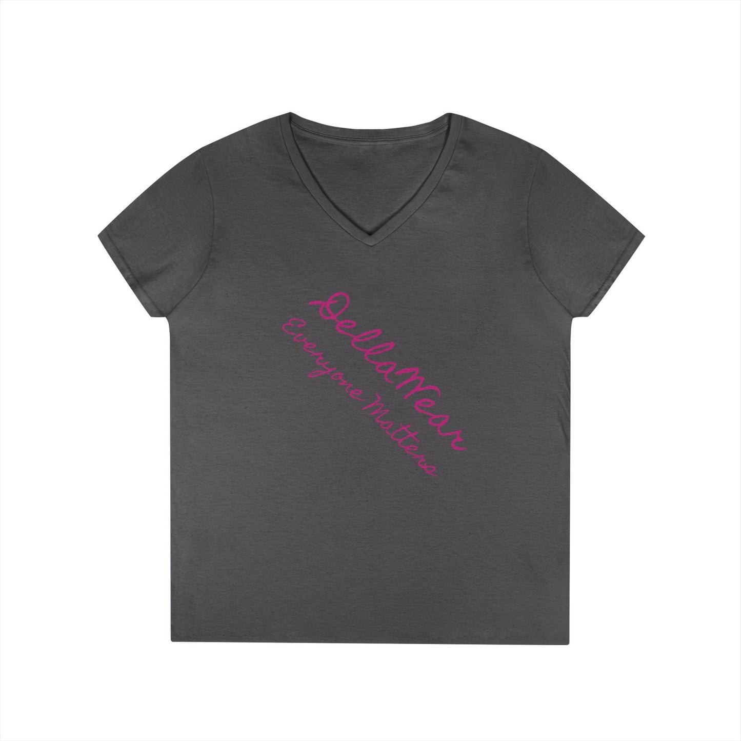 Empowering Ladies' V-Neck T-Shirt - Everyone Matters | Casual Wear, Gift for Her, Motivational Apparel, Inspirational Fashion