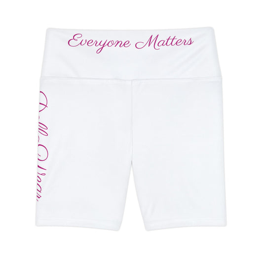 Empowering Women's Workout Shorts - Everyone Matters Motivational Fit, Exercise, Pilates, Gym, Yoga, Fitness Gear