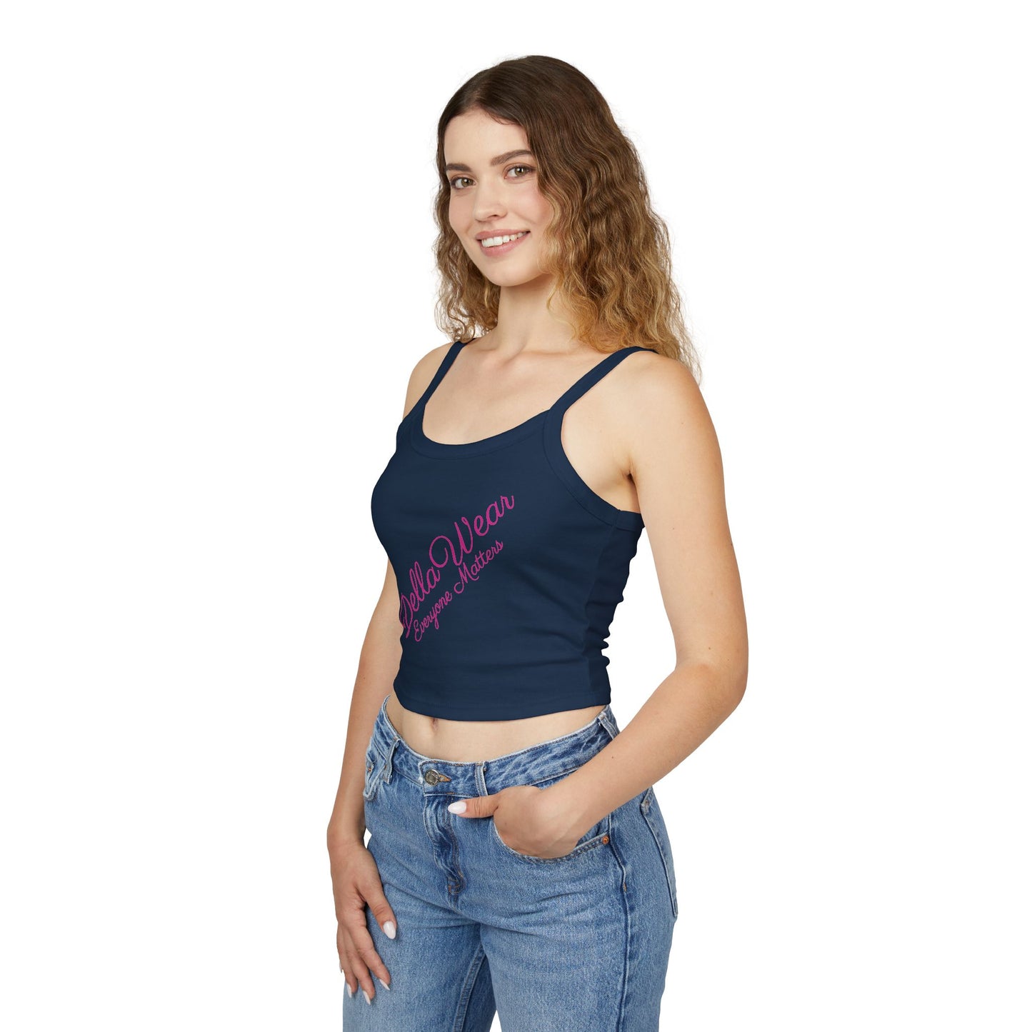 Della Wear Women's Spaghetti Strap Tank Top - Summer Style, Casual Wear, Gift for Her, Everyday Essentials, Positive Message Top