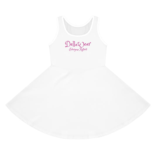 Girls' Sleeveless Sundress - Cute Summer Outfit, Playful Dress, Birthday Gift, Lightweight Sundress, Toddler Girl Fashion