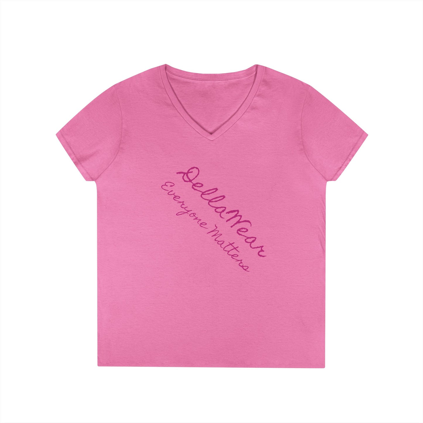 Empowering Ladies' V-Neck T-Shirt - Everyone Matters | Casual Wear, Gift for Her, Motivational Apparel, Inspirational Fashion