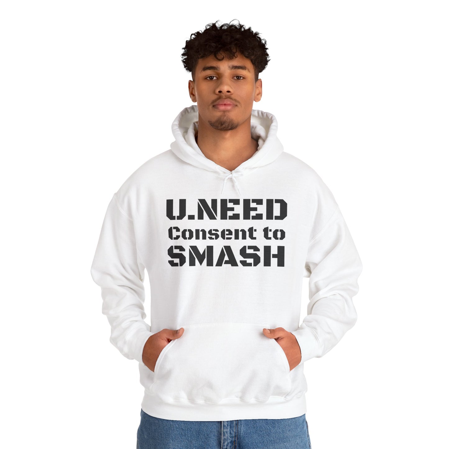 Consent to Smash Hoodie | Unisex Heavy Blend Sweater, Casual Wear, Gift for Gamers, Streetwear Hoodie, Unique Trendy Clothing