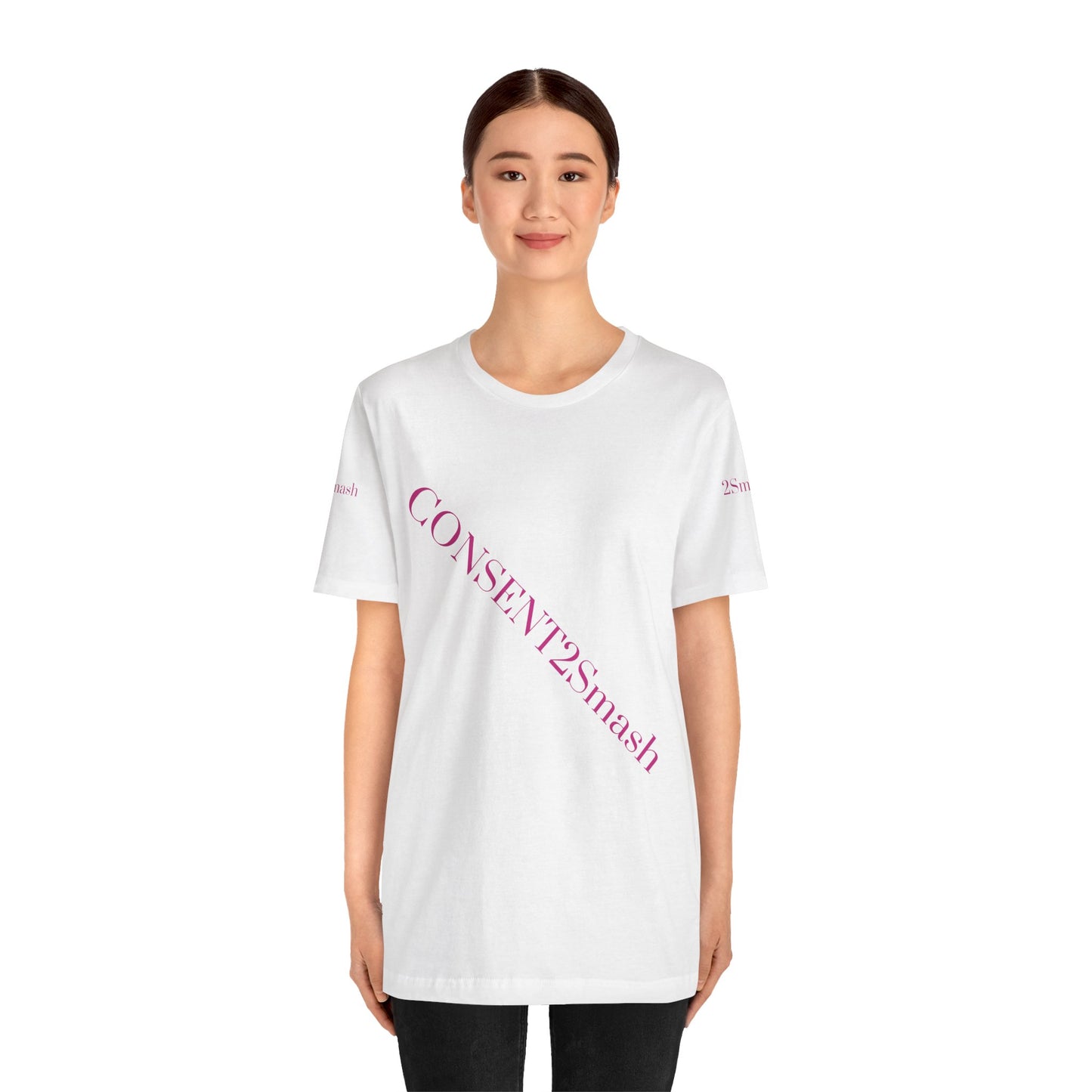 Consent 2 Smash Tee - Unisex Jersey Short Sleeve T-Shirt, Empowerment Apparel, Gender Equality, Affirmative Consent, LGBTQ+ Pride